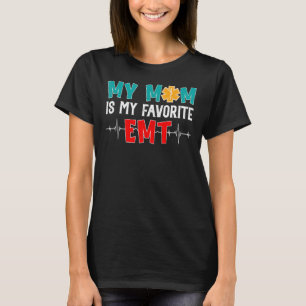 Retro Mom Is My Favorite Emt Paramedic Nursing Kid T-Shirt