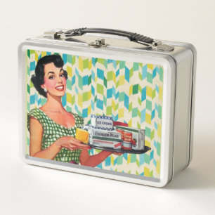 Retro Mom Metal Lunch Box