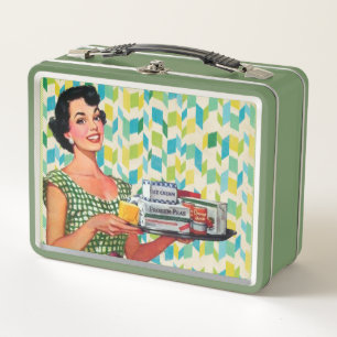 Retro Mom Metal Lunch Box