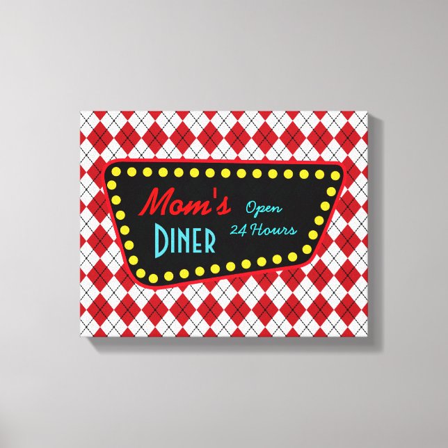 Retro Mom’s Diner Sign  (Front)
