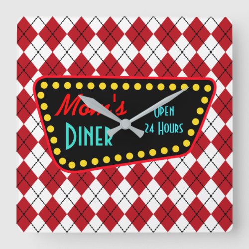 Retro Moms Diner Wall Clock 