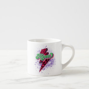 Retro Mom Sublimation Design, Retro Mom Leopard Espresso Cup