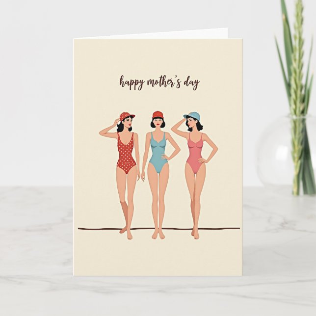 Retro Mom Summer Style Card (Front)
