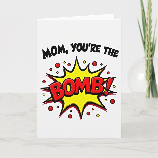 Retro Mom Youre The Bomb Card (Front)
