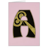 retro monogram - A Cards (Front)