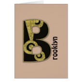 retro monogram - B Cards (Front)