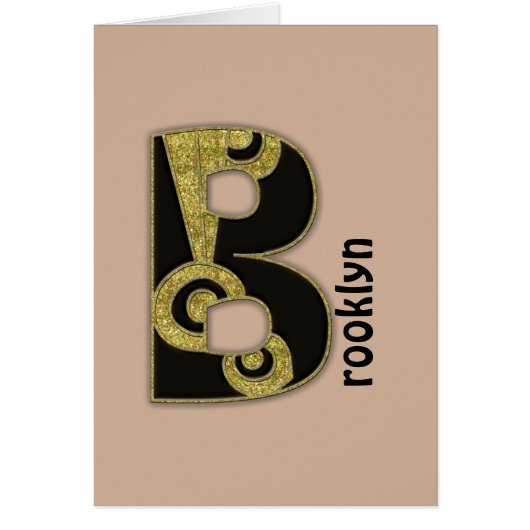 retro monogram - B Cards (Front)