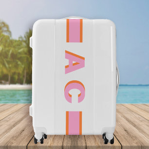 Retro Monogram Bachelorette Personalized Luggage