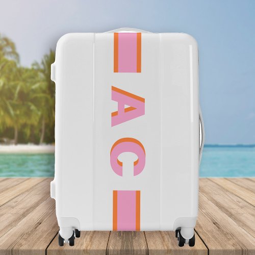 Retro Monogram Bachelorette Personalized Luggage