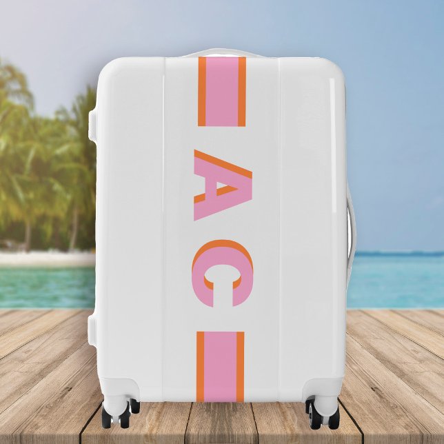 Retro Monogram Bachelorette Personalized Luggage (Creator Uploaded)