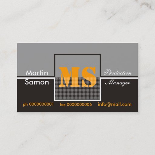 Customizable Retro Monogram Business Cards