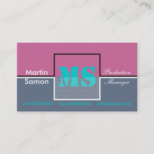 Customizable Retro Monogram Business Cards