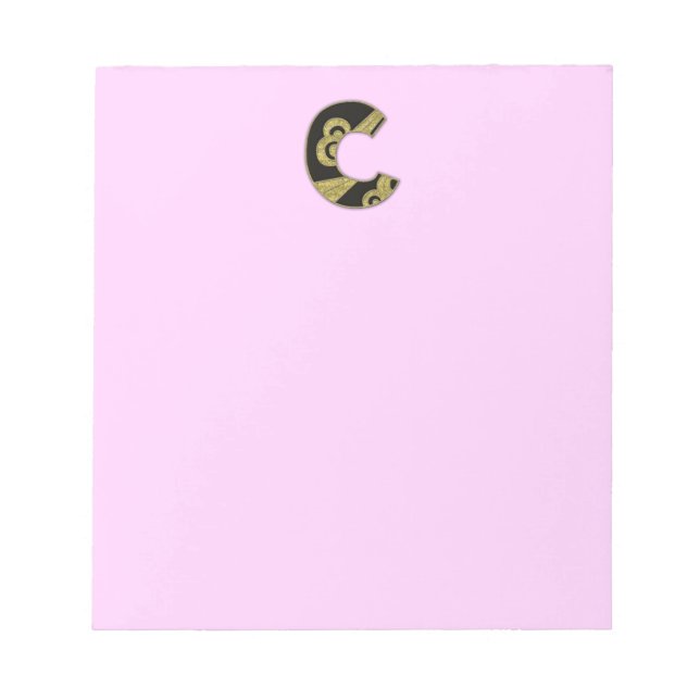 retro monogram - C Notepad (Front)