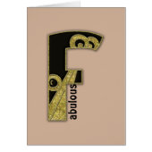 retro monogram - F Cards (Front)