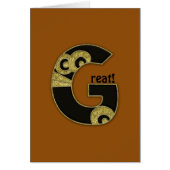 retro monogram - G Cards (Front)