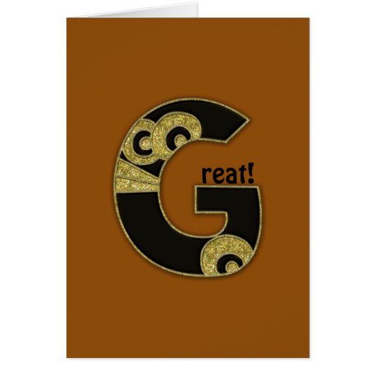 retro monogram - G Cards (Front)