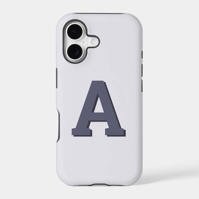 Retro monogram initial modern iphone case (Back)