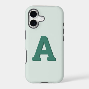 Retro monogram initial modern iPhone 17 case