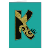 retro monogram - K Cards (Front)
