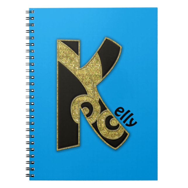 retro monogram - K Notebook (Front)