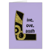 retro monogram - L Cards (Front)
