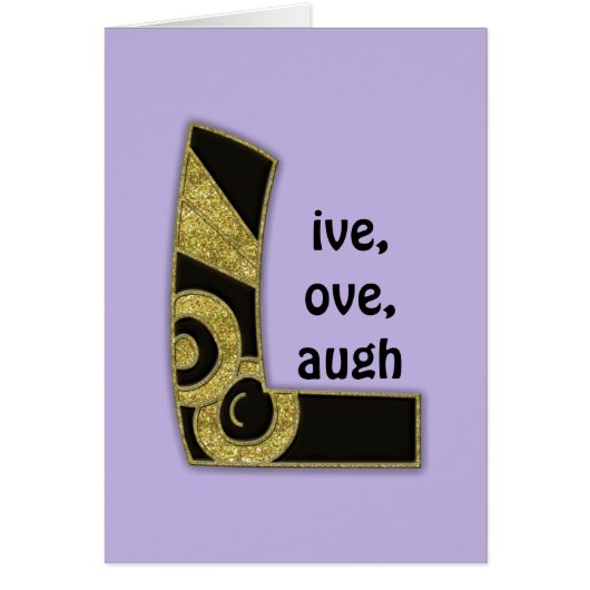 retro monogram - L Cards (Front)