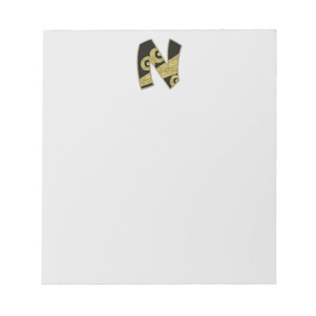 retro monogram - N Notepad (Front)