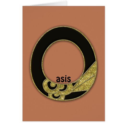 retro monogram - O Cards (Front)