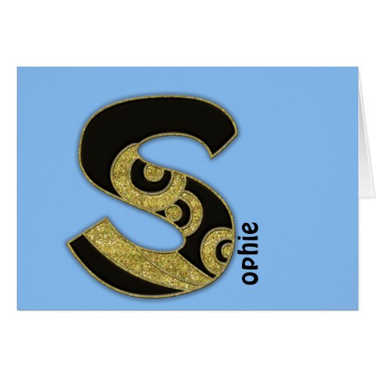 retro monogram - S Cards (Front Horizontal)