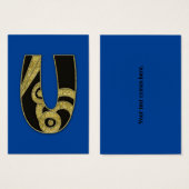 retro monogram - U (Front & Back)