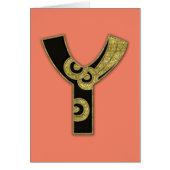 retro monogram - Y Cards (Front)