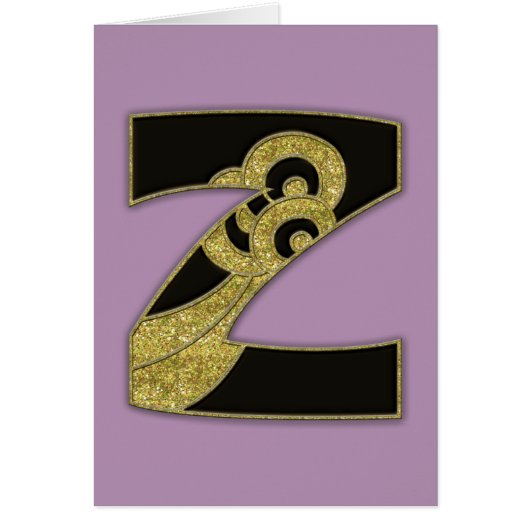 retro monogram - Z Cards (Front)