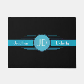 Retro Monogrammed Doormat