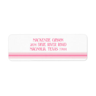 Retro Monogrammed Minimalist Stripes Label