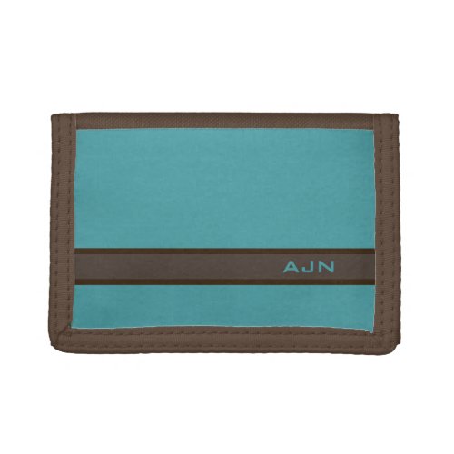 Retro Monogrammed Turquoise Wallet Gift