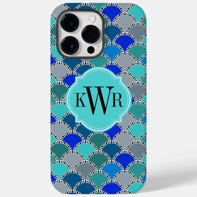 Retro Monogrom Scales Case-Mate iPhone Case (Back)