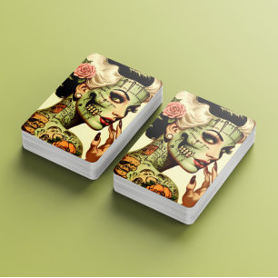 Retro Monster Pin-up Poker Cards