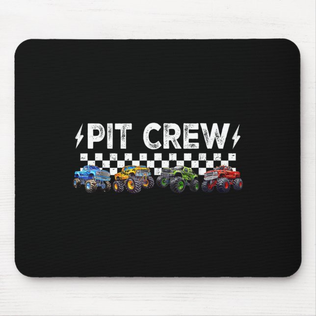 Retro Monster Truck Family T Crew Matching Birthda Mouse Pad (Front)