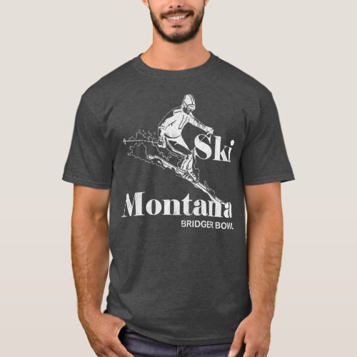Retro Montana  Bridger Bowl Skiing T_Shirt
