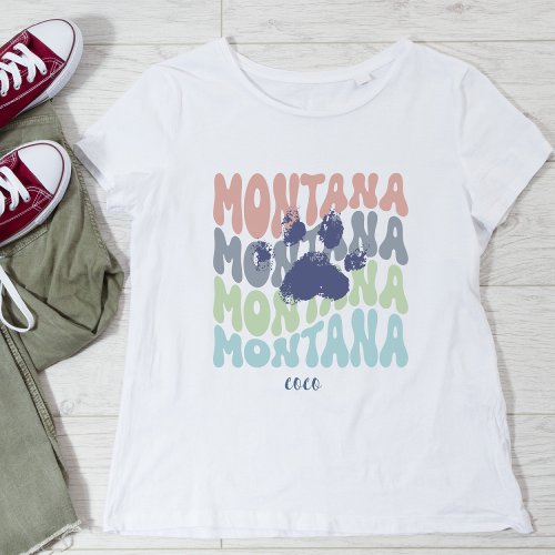 Retro Montana Dog Mom T_Shirt
