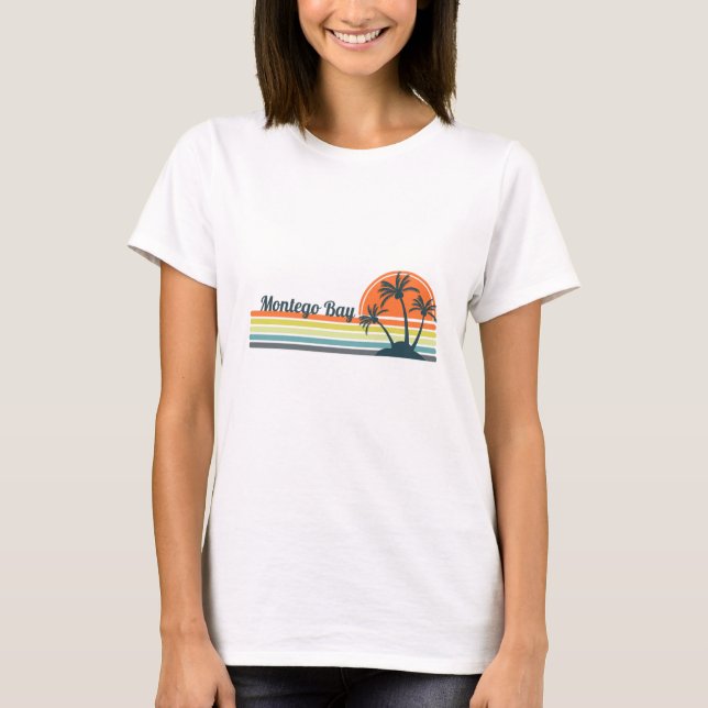 Retro Montego Bay Sunset T-Shirt (Front)