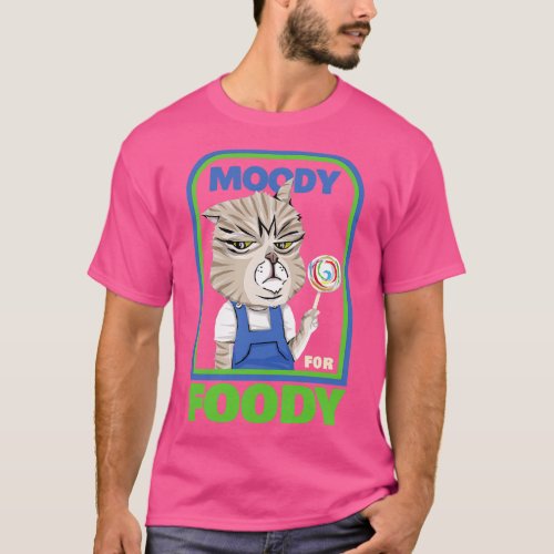 Retro Moody Cat T_Shirt