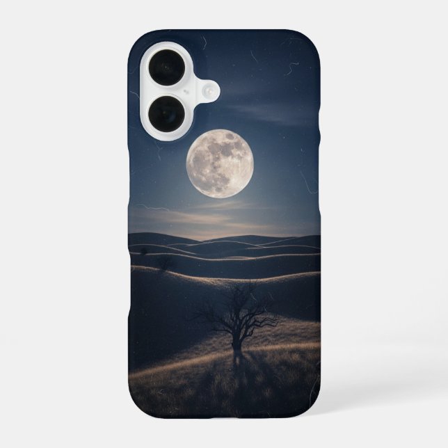 Retro Moonlight Hills iPhone Case (Back)