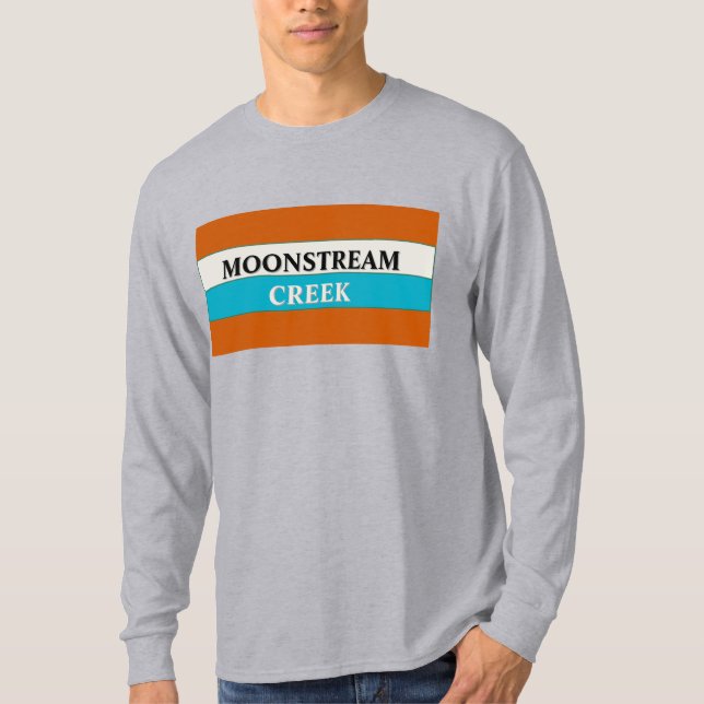 Retro "Moonstream Creek" Long Sleeve T-Shirt (Front)