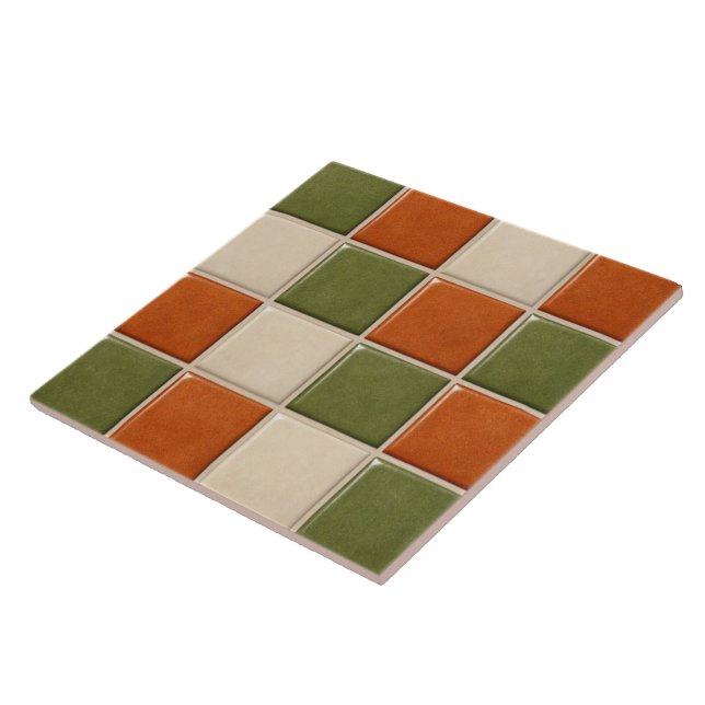  Retro Mosaic Squares  Ceramic Tile (Side)
