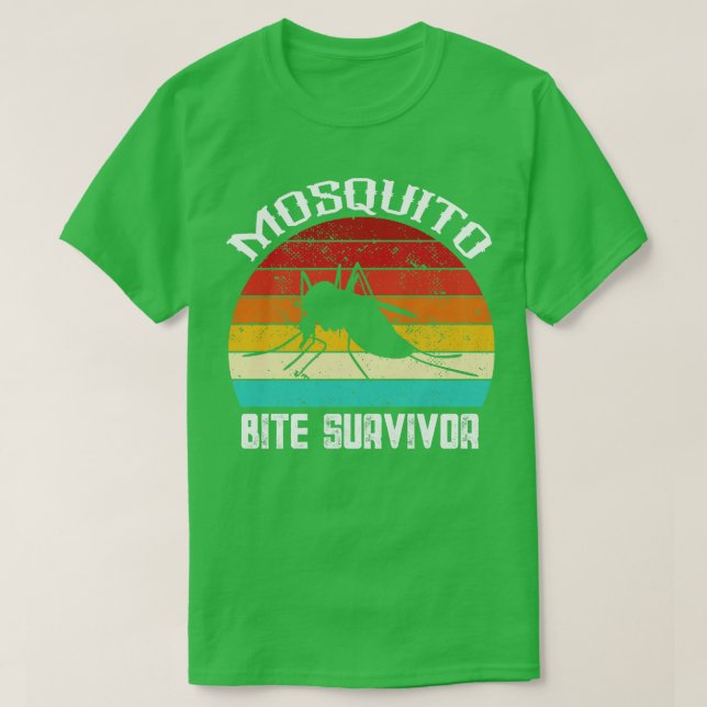 Retro Mosquito Bite Survivor T-Shirt (Design Front)