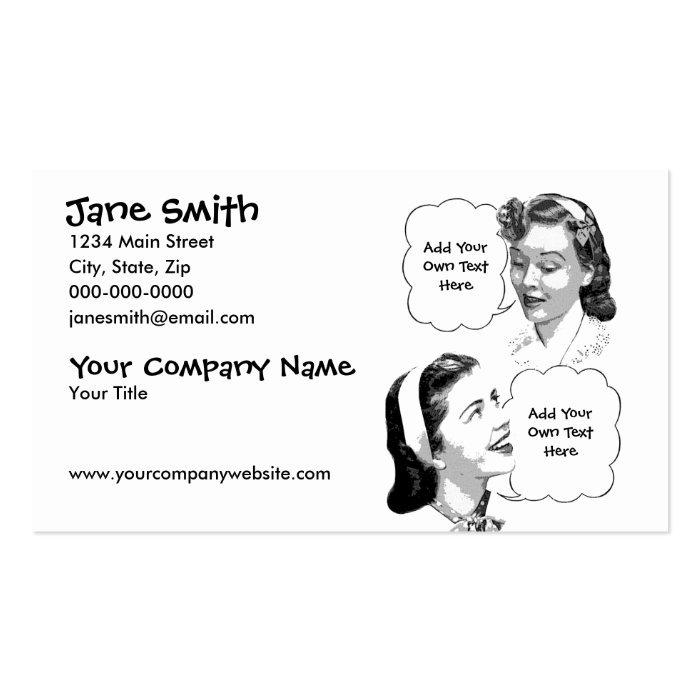 Retro Mother & Daughter Business Card