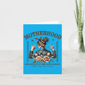 Retro Motherhood Funny Mothers Day Rock Mama Mom Card