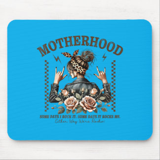 Retro Motherhood Funny Mothers Day Rock Mama Mom Mouse Pad