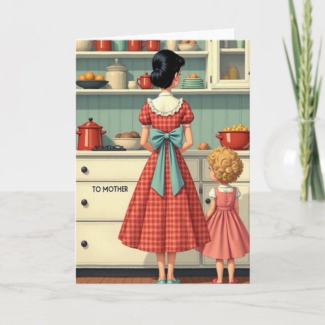 Retro Mothers Day Family Card (Front)